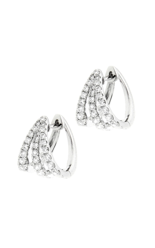 14K White Gold Huggies Earring 001-150-01041