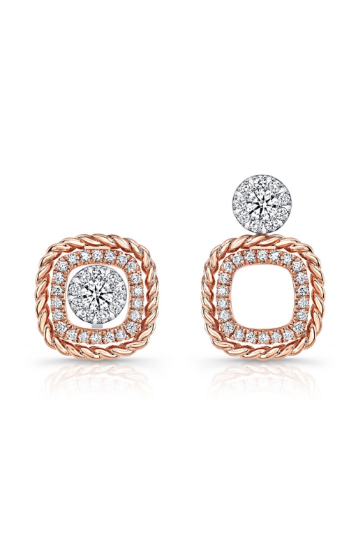 14K Rose Gold and 14K White Gold Stud Earring 001-150-00032