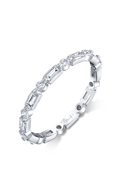 14K White Gold Prong Wedding Band 001-110-00200