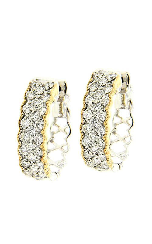 14K Yellow Gold and 14K White Gold Hoop Earring 001-150-01117