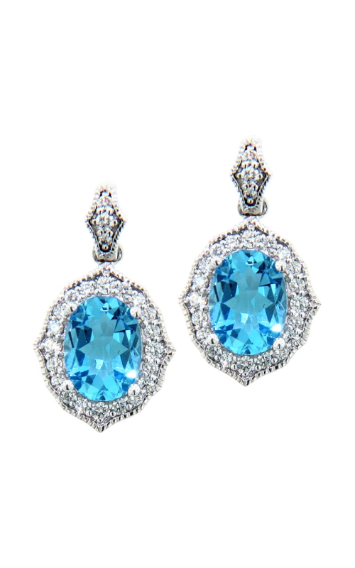 14K White Gold Drop Earring 001-210-00542