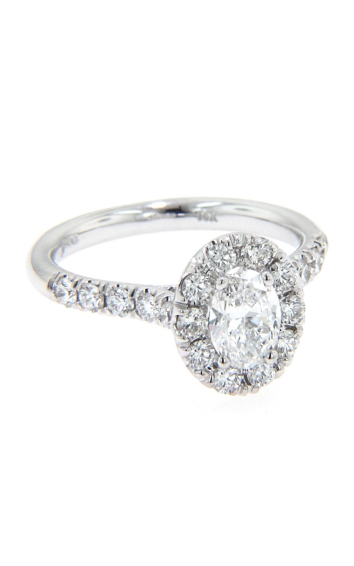 18K White Gold Halo Engagement Ring 001-100-00104