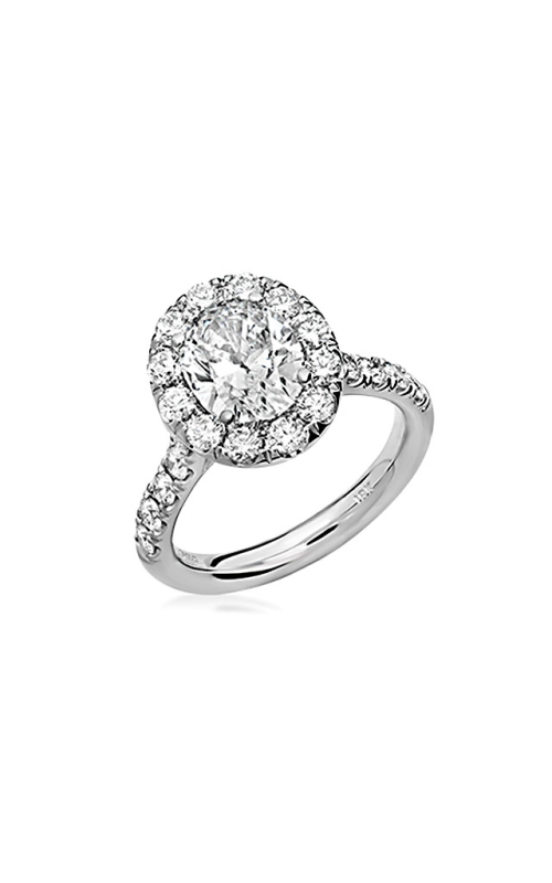 18K White Gold Halo Engagement Ring 001-100-00103