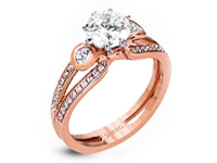 Rose gold engagement ring