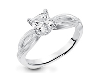 White gold engagement ring