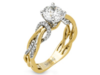 Yellow gold engagement ring